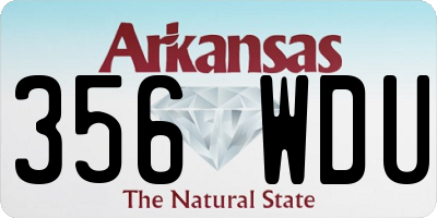 AR license plate 356WDU