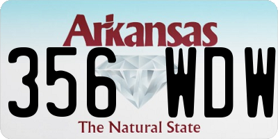 AR license plate 356WDW