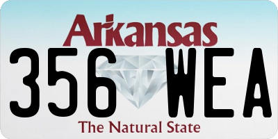 AR license plate 356WEA
