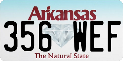 AR license plate 356WEF