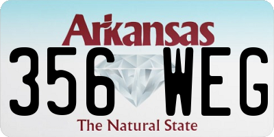 AR license plate 356WEG