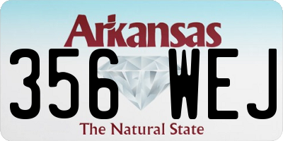 AR license plate 356WEJ