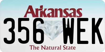 AR license plate 356WEK