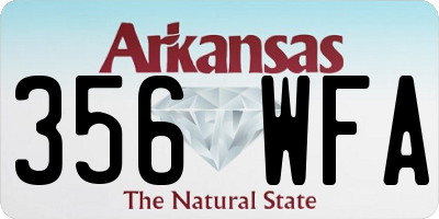 AR license plate 356WFA