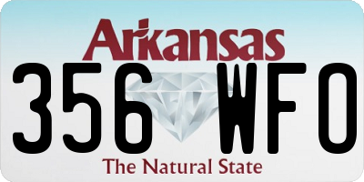 AR license plate 356WFO
