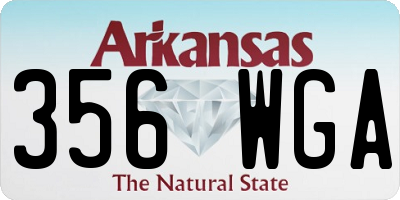 AR license plate 356WGA