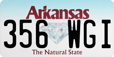 AR license plate 356WGI