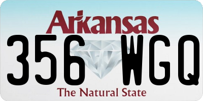AR license plate 356WGQ
