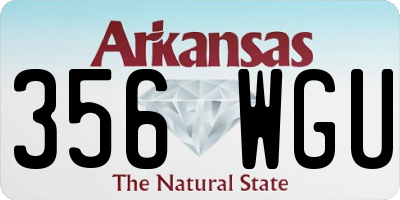 AR license plate 356WGU