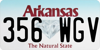 AR license plate 356WGV