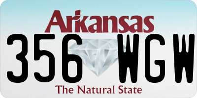AR license plate 356WGW