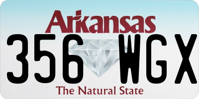 AR license plate 356WGX