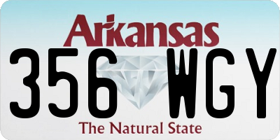 AR license plate 356WGY