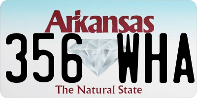 AR license plate 356WHA