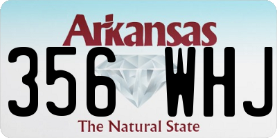 AR license plate 356WHJ