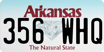 AR license plate 356WHQ