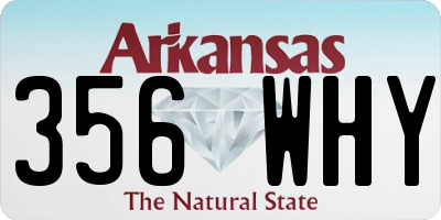 AR license plate 356WHY