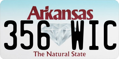 AR license plate 356WIC