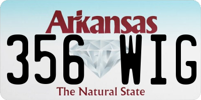 AR license plate 356WIG