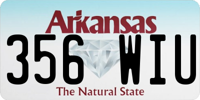 AR license plate 356WIU