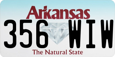 AR license plate 356WIW