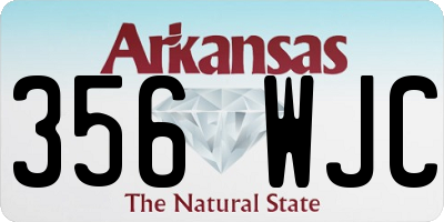 AR license plate 356WJC