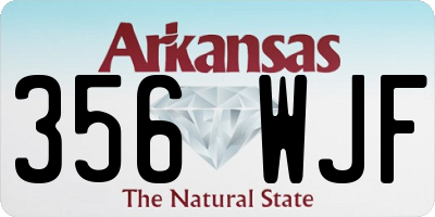 AR license plate 356WJF