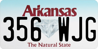 AR license plate 356WJG