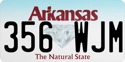 AR license plate 356WJM