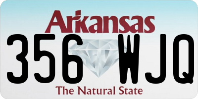 AR license plate 356WJQ