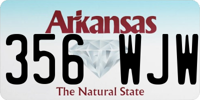 AR license plate 356WJW