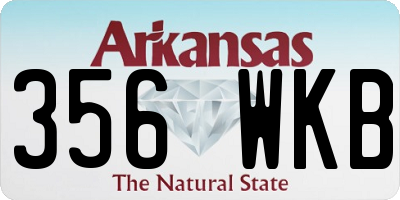 AR license plate 356WKB