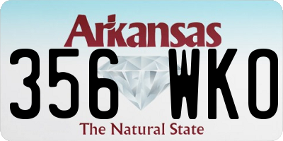 AR license plate 356WKO