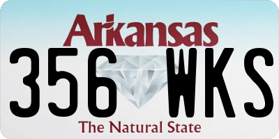 AR license plate 356WKS