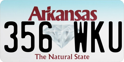 AR license plate 356WKU
