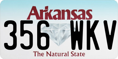 AR license plate 356WKV
