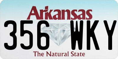 AR license plate 356WKY