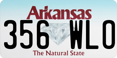 AR license plate 356WLO