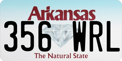 AR license plate 356WRL