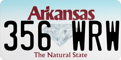 AR license plate 356WRW