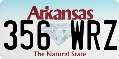 AR license plate 356WRZ