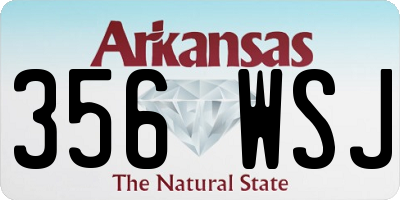 AR license plate 356WSJ