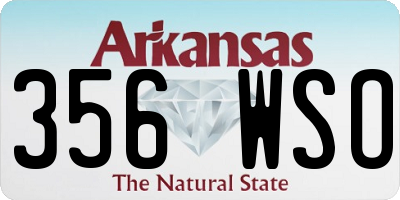AR license plate 356WSO
