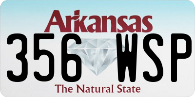 AR license plate 356WSP