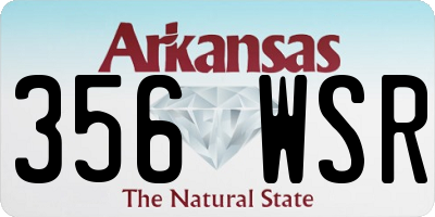 AR license plate 356WSR