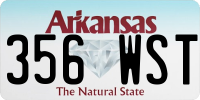 AR license plate 356WST