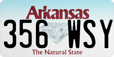 AR license plate 356WSY