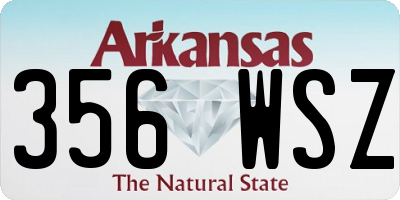AR license plate 356WSZ