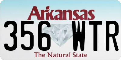 AR license plate 356WTR