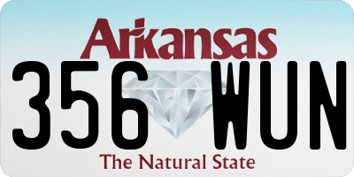 AR license plate 356WUN